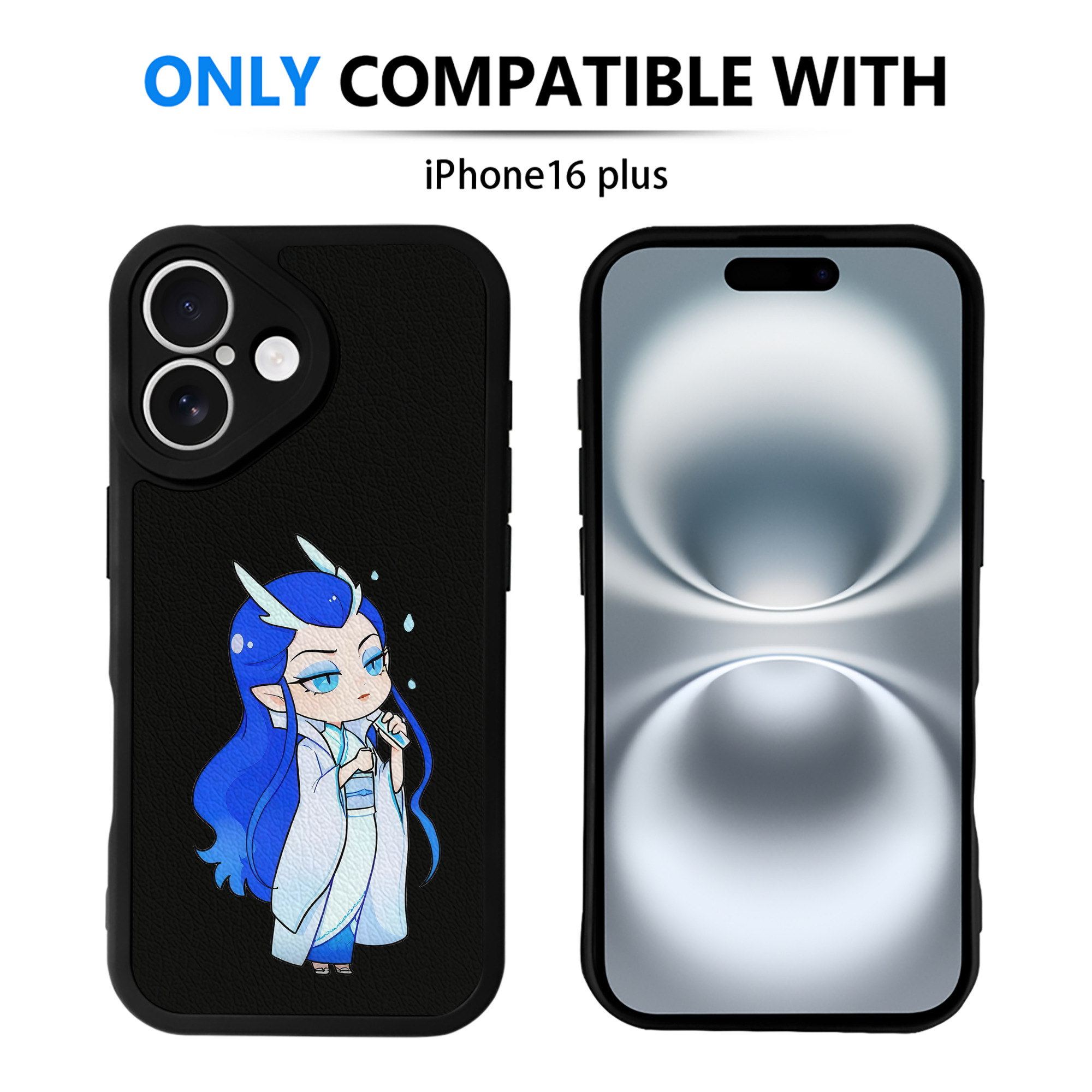 （画像用） Ne Zha 2 ナタ 魔童の大暴れ 【iPhone 16シリーズ対応】シリコンスマホケース（レザー調） 材質：シリコン